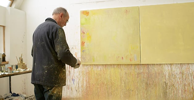 Christopher Le Brun in his studio. Courtesy of the artist and Lisson Gallery, London.