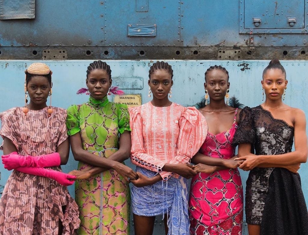 Models photographed by Stephen Tayo in Lagos, Nigeria, 2019. Courtesy of Lagos Fashion Week.