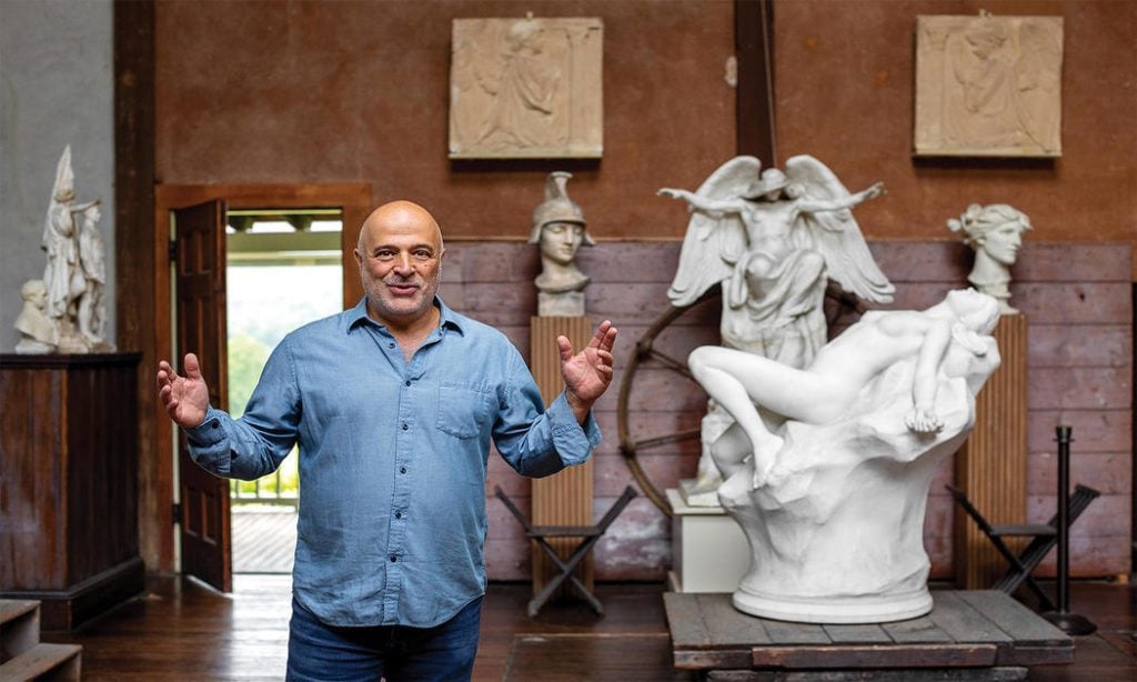 Eduardo Montes-Bradley at sculptor Daniel Chester French’s main studio at Chesterwood. Photo by Lisa Vollmer.