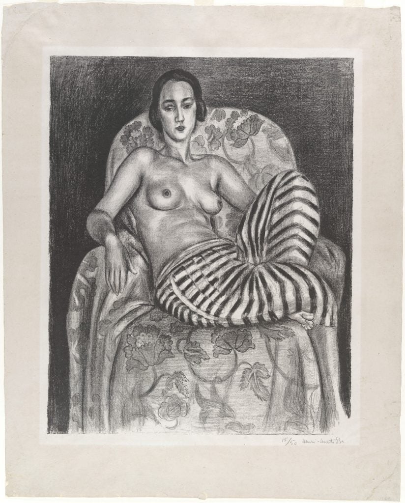 Henri Matisse, <em>Large Odalisque in Striped Pantaloons Grande Odalisque à la Culotte Bayadère</em> (1925). Collection of Melissa Neumann. 
