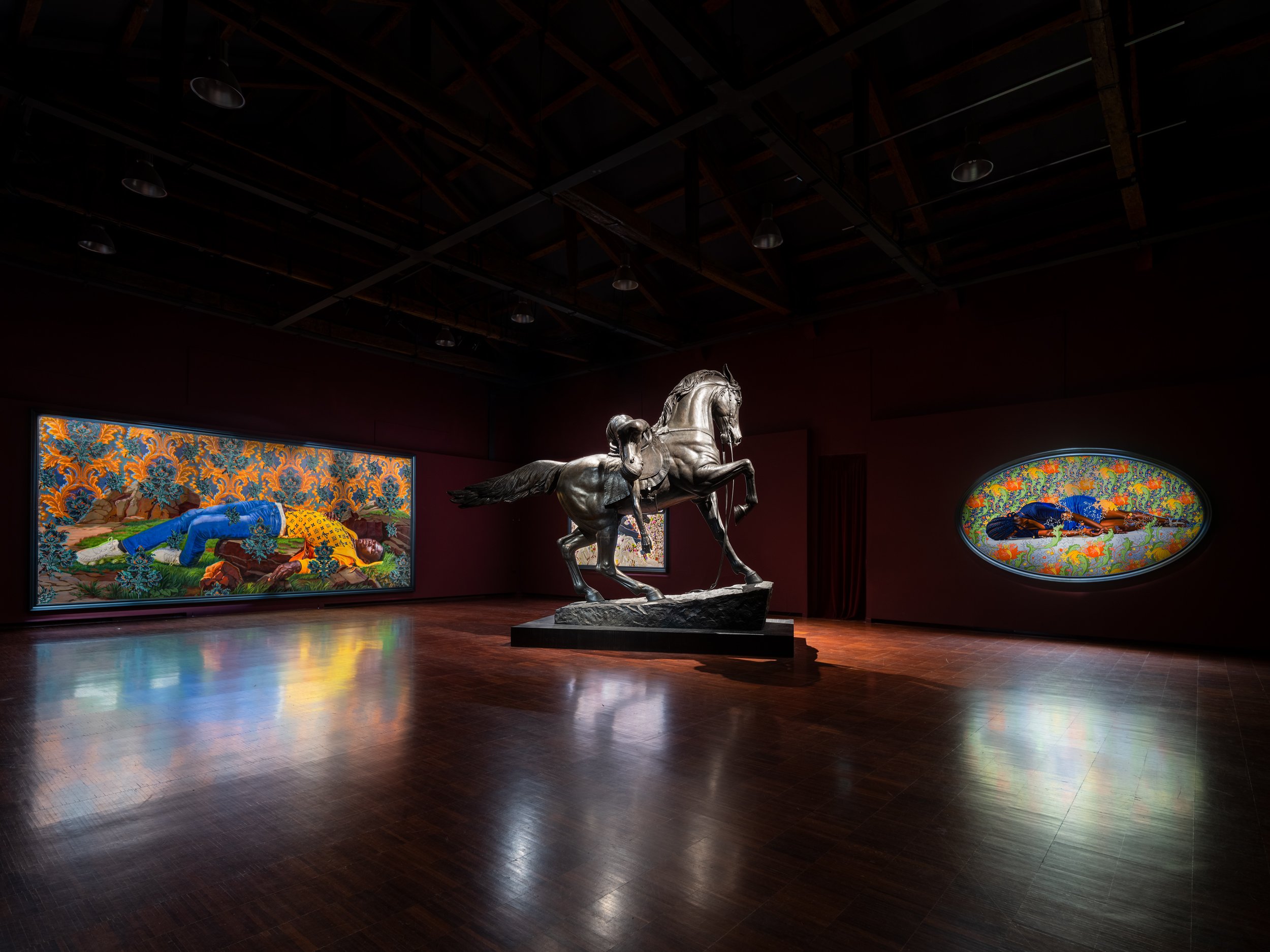 Installation view "Kehinde Wiley: Archeology of Silence" at the Fondation Cini, 2022. Photo © Ugo Carmeni.