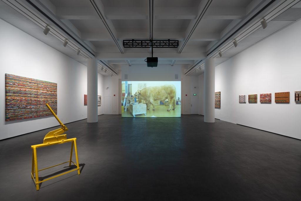 Installation view of <i>Politics of the Studio, Nelson</i> in "Adel Abdessemed: An Imperial Message." Courtesy of the Rockbund Art Museum.