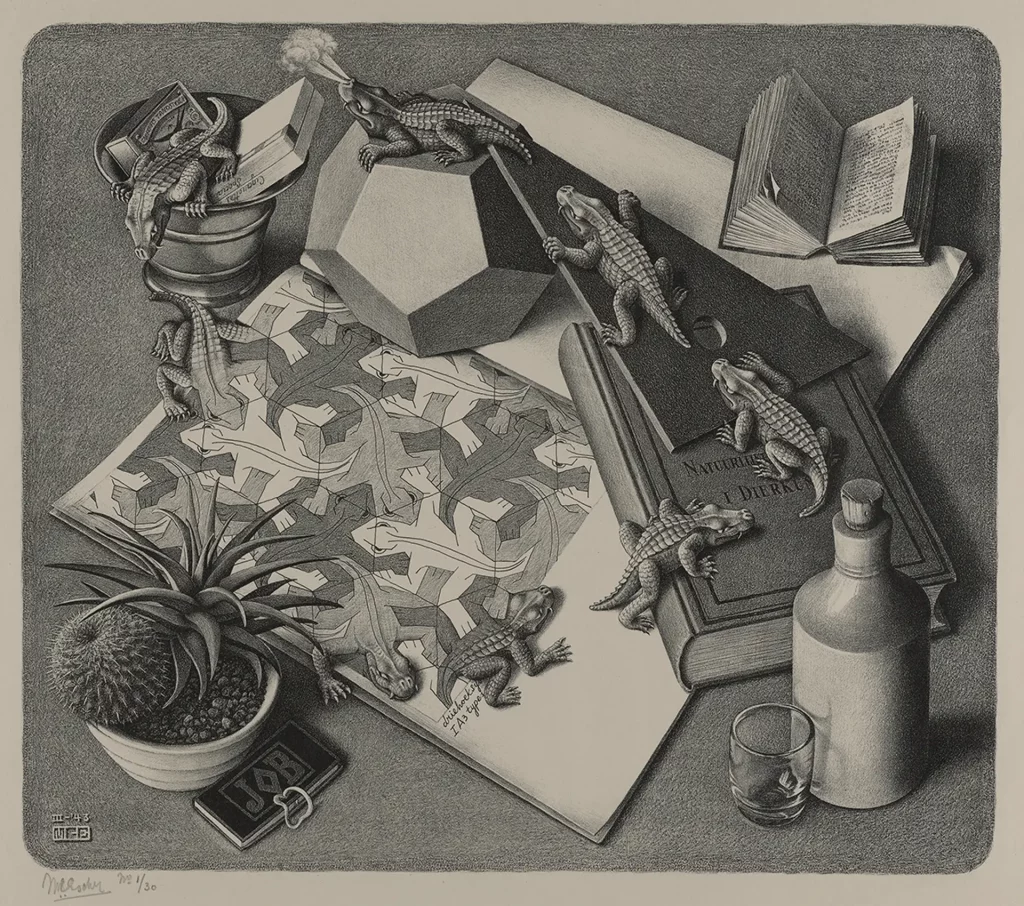 M.C. Escher, Reptiles (1943), ©The M.C. Escher Company, The Netherlands; courtesy of Michael S. Sachs.