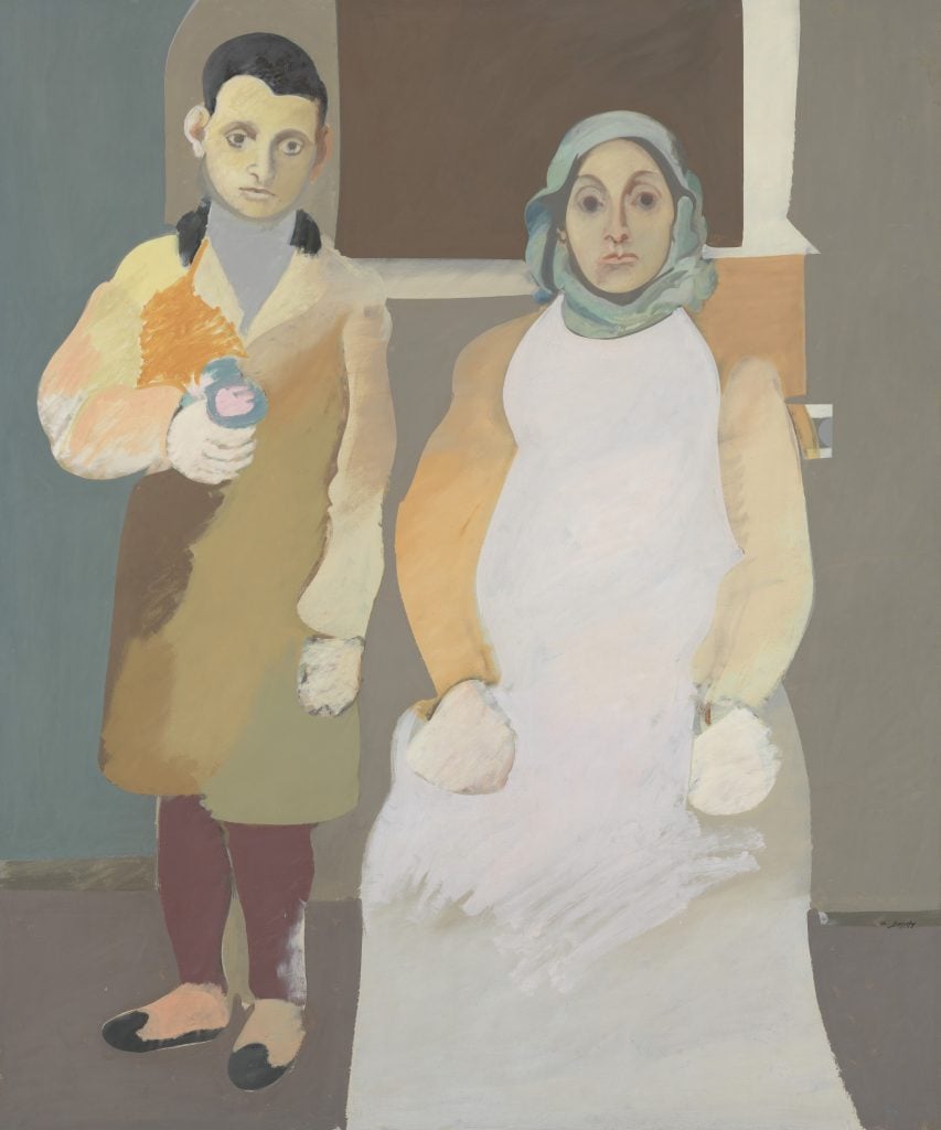 Arshile Gorky, The Artist and his Mother (c. 1926–36). This work, the earlier of two versions of the same theme, belongs in the collection of the Whitney Museum of American Art. © 2021 The Arshile Gorky Foundation / Artists Rights Society (ARS), New York, Digital image © Whitney Museum of American Art / Licensed by Scala / Art Resource, NY