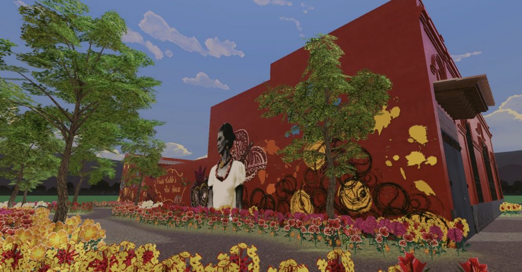 Frida Kahlo, Red House, Courtesy Ezel.Life and Decentraland, 2022.