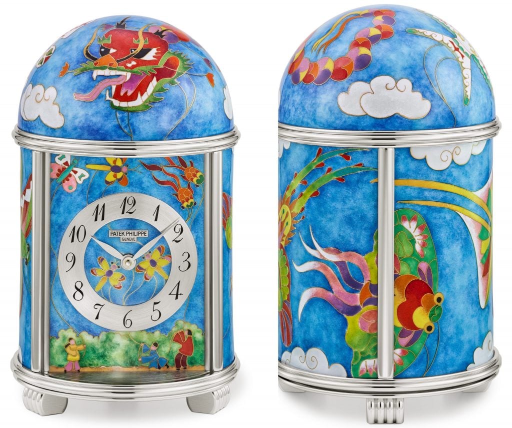 Kites, A Chinese dragon-inspired dome table clock. Courtesy of Patek Philippe. 