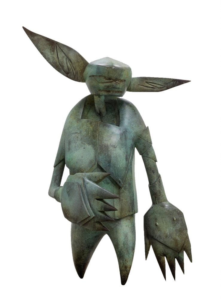 Futura's bronze sculpture 39 Meg. Courtesy of Eric Firestone.