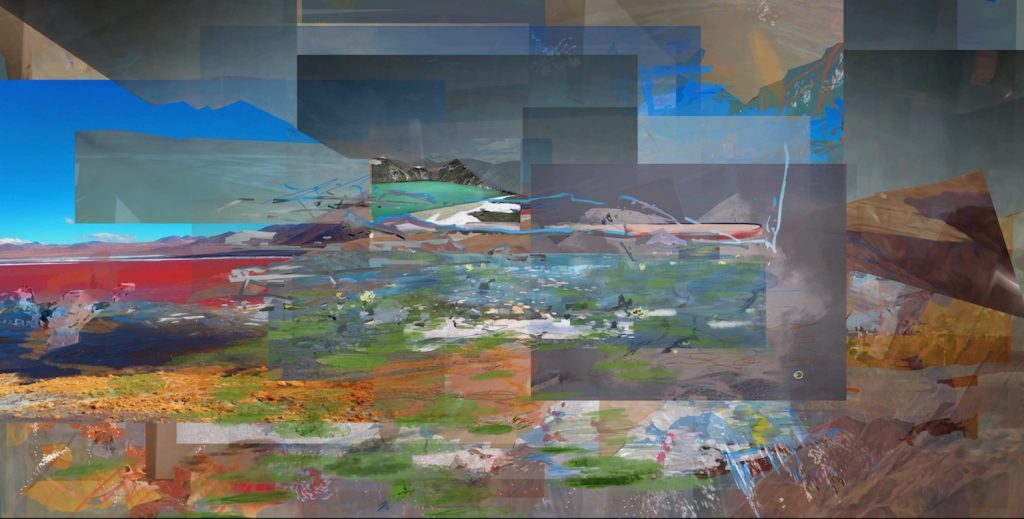 Petra Cortright, landscape design pools cool and absolute. 2022. Commissioned by OpenSea and FWB.