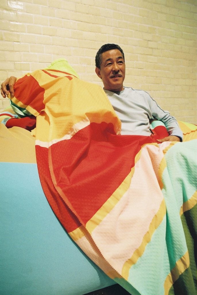 Miyake at the Vitra Design Museum in Berlin in 2001. (Photo by Sauer/ullstein bild via Getty Images)