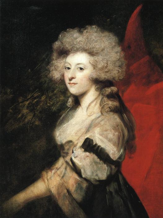 Sir Joshua Reynolds, Maria Anne Fitzherbert (1788). Collection of the National Portrait Gallery.