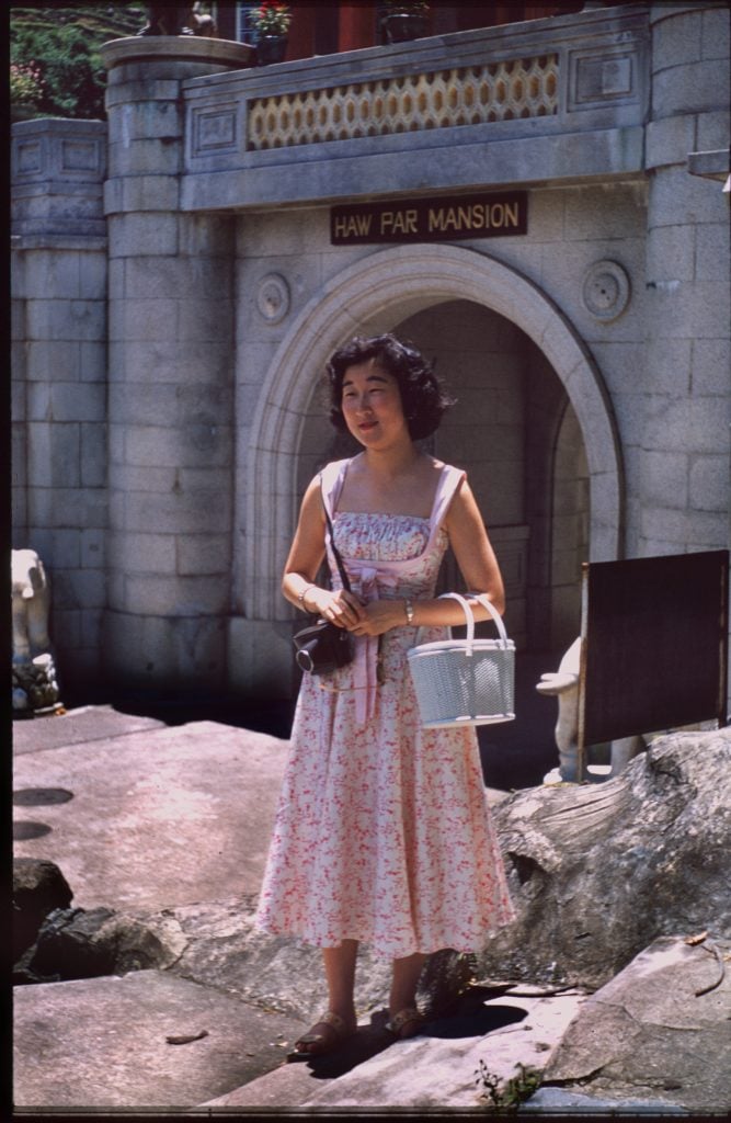 Marie Ann Han Yoo with her camera in 1956. Photo courtesy of Marie Ann Han Yoo.