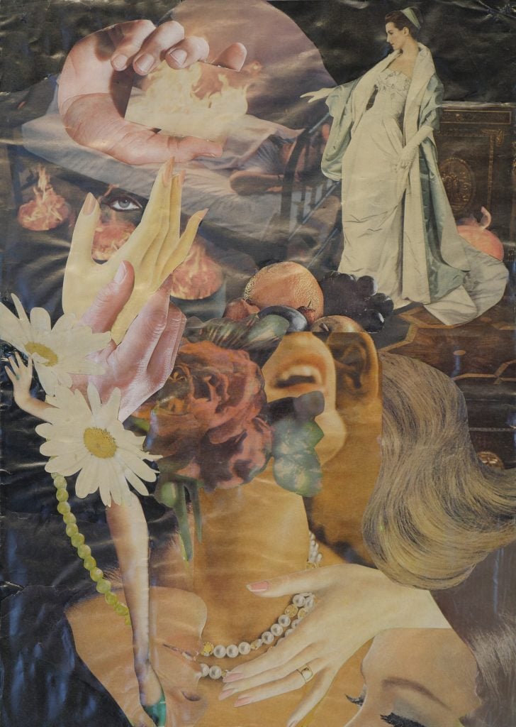 Jean Conner, FLAMING MIRROR (1973). Collection of Alexandra Bowes. Courtesy of the Conner Family Trust, San Francisco, and Artists Rights Society (ARS), New York.