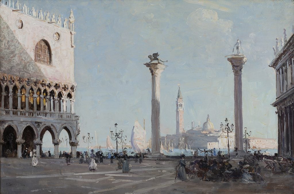 Arthur Streeton,<i> Evening Light (Venice)</i> (1908). Courtesy of Smith & Singer.