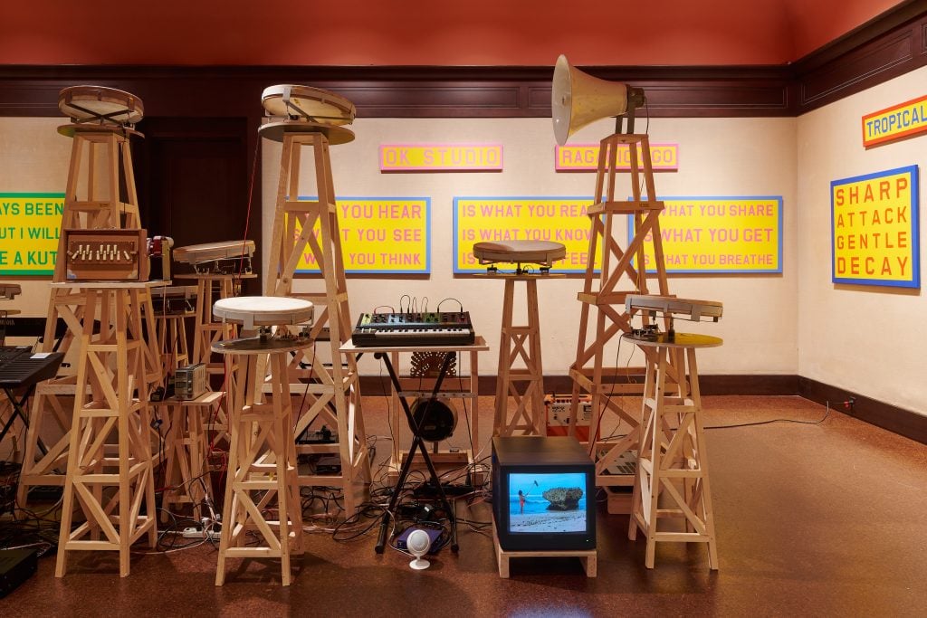 Julian Abraham “Togar”, Installation view of OK Studio (2020–ongoing) in the 58th Carnegie International, Courtesy of the artist and Carnegie Museum of Art; photo: Sean Eaton