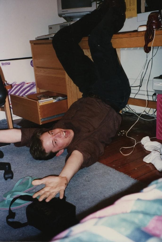 This photo of Elon Musk in college, consigned by his ex-girlfriend, sold for $21,889 at auction. Photo courtesy of RR Auction, Boston. 