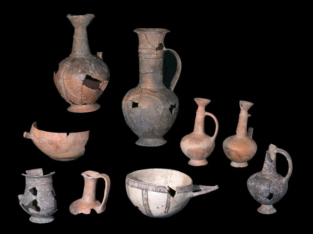 Bronze Age vessels containing traces of opium, the oldest-known physical evidence of human consumption of the drug. Photo by Clara Amit, courtesy of the Israel Antiquities Authority.