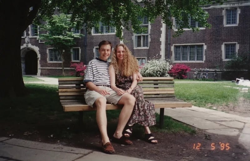 A screenshot of an Elon Musk photo, part of a batch of mementos that his ex-girlfriend has placed on auction.Source: RR Auction