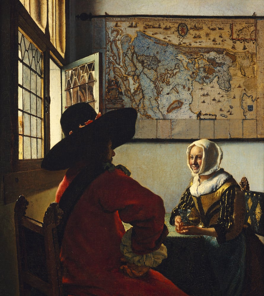 Johannes Vermeer, Officer and Laughing Girl (ca. 1657). The Frick Collection.