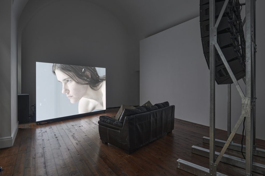 Installation shot of "Anne Imhof: Avatar II" at Sprüth Magers, London 2022. Courtesy of the artist and the gallery. 