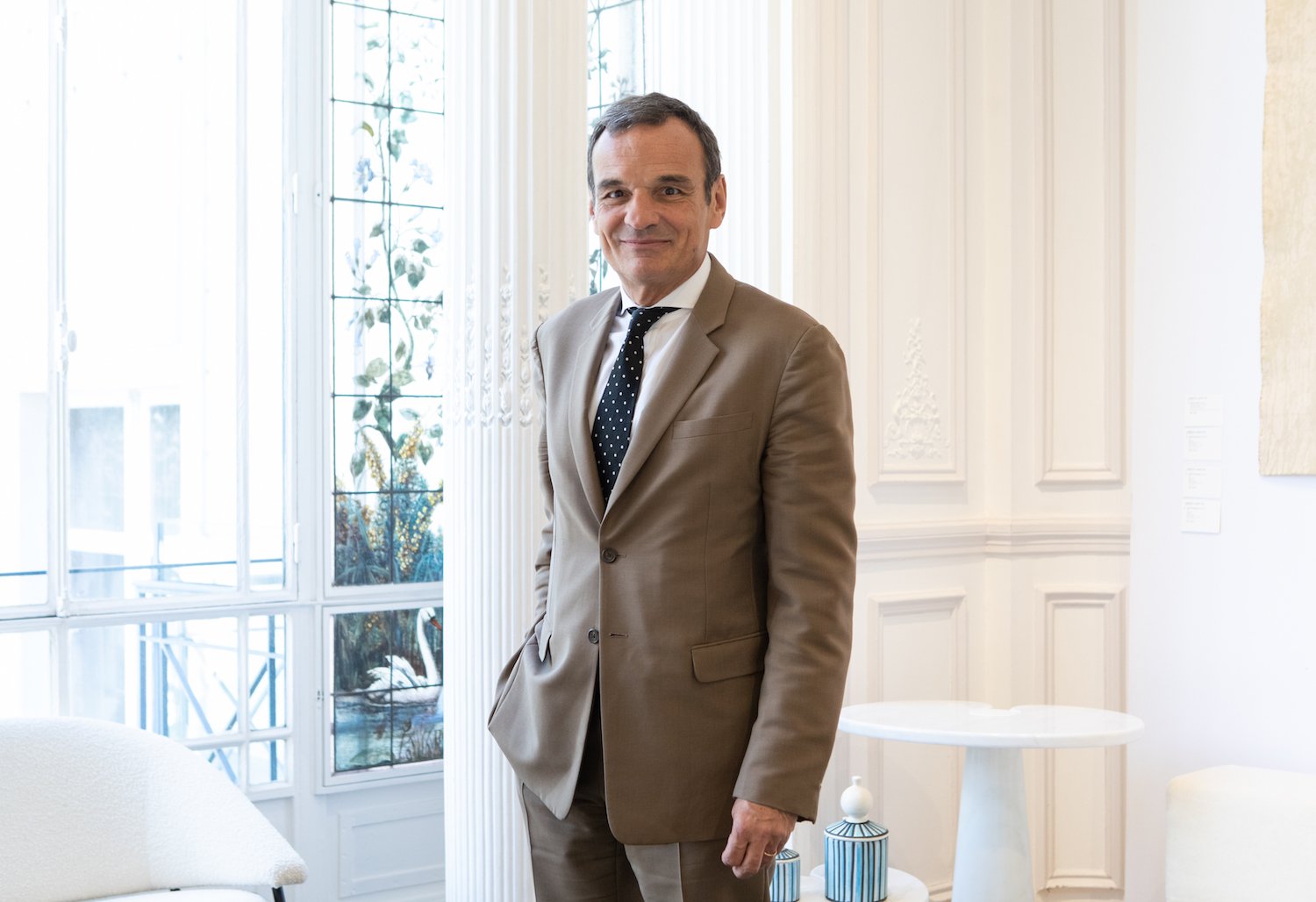 Bonhams Global CEO Bruno Vinciguerra at Cornette de Saint Cyr, Paris © Fatima Jellaoui. Image courtesy Bonhams