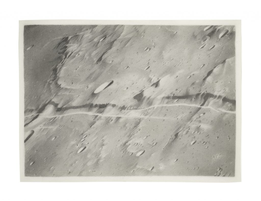 Vija Celmins, Untitled (Moon Surface #1) (1969). Image courtesy Christie's.