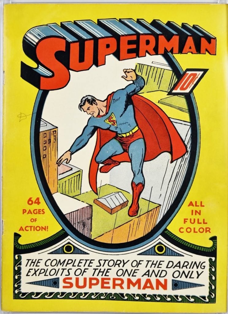 A $5.3 million private sale brokered by Tony eTrade Enterprises of <em>Superman No. 1</eM> (1939) holds the record for the most expensive comic ever sold. Photo courtesy of Tony eTrade Enterprises.