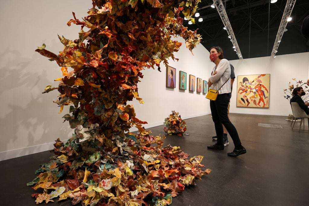 The Armory Show 2021 at the Javits K. Jacob Convention Center in New York City on September 10, 2021. (Photo by Tayfun Coskun/Anadolu Agency via Getty Images)