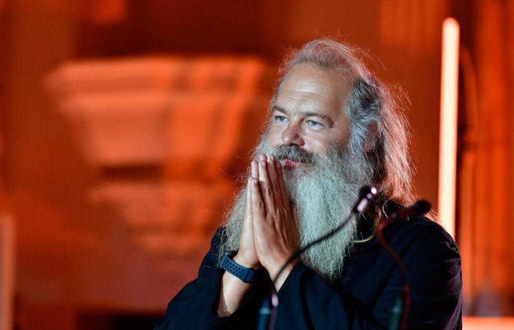 Rick Rubin speaks onstage at Spotify's Inaugural Secret Genius Awards hosted by Lizzo at Vibiana on November 1, 2017 in Los Angeles, California. Photo by Frazer Harrison/Getty Images for Spotify.