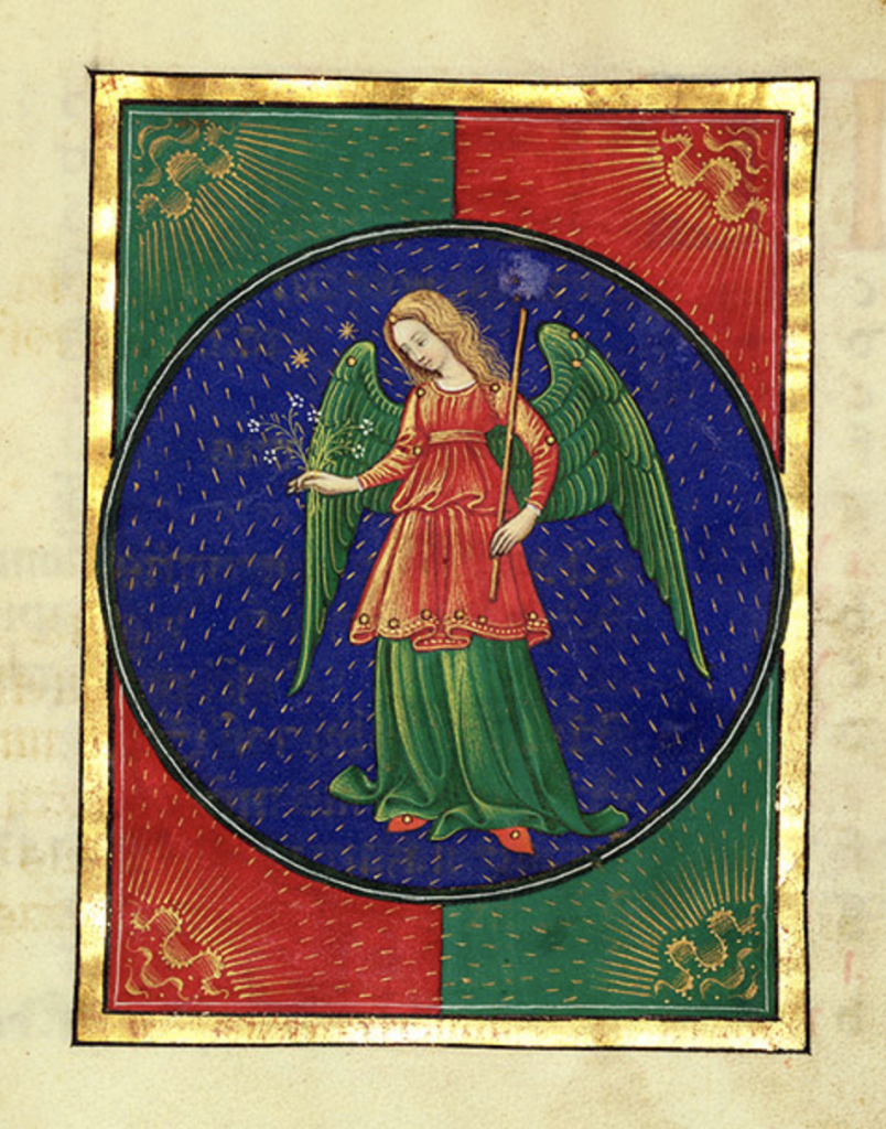 Virgo from a Book of Hours. Italy, probably Milan, 1470-1480. Collection of the Morgan Library & Museum, New York.