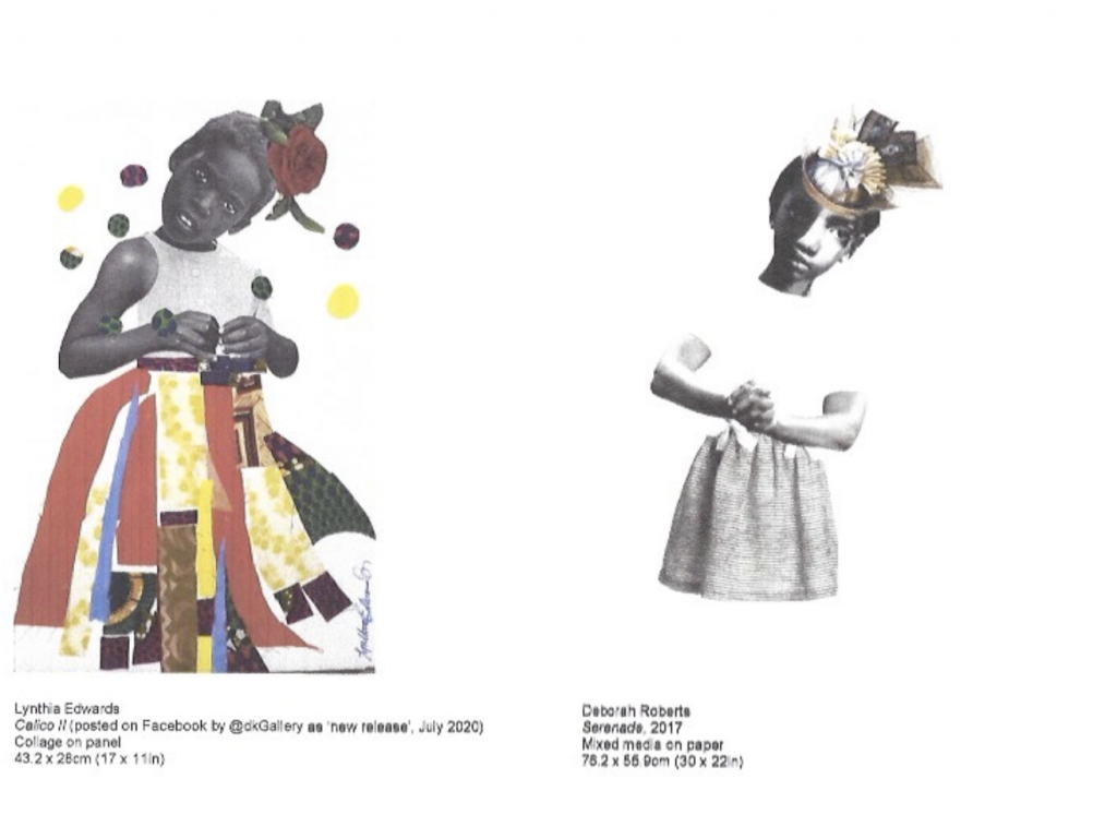 A side-by-side of Lynthia Edwards and Deborah Roberts's work, as reproduced in the original complaint.
