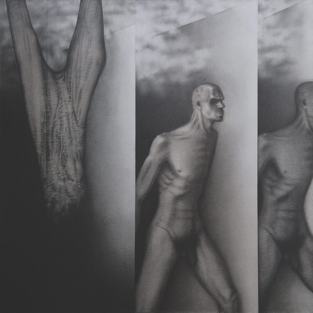 Rameshwar Broota, Runners (1982). Image courtesy KNMA Collection.