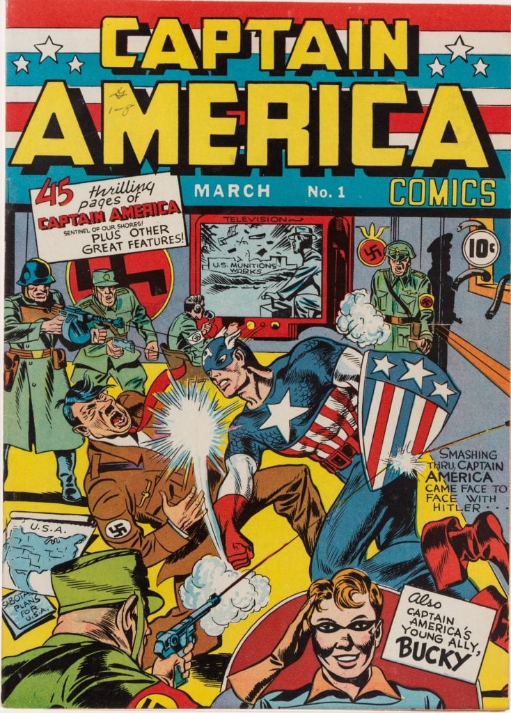 <em>Captain America Comics No. 1</eM> (1941) sold for $3.1 million in April 2022 at Heritage Auctions. Photo courtesy of Heritage Auctions.