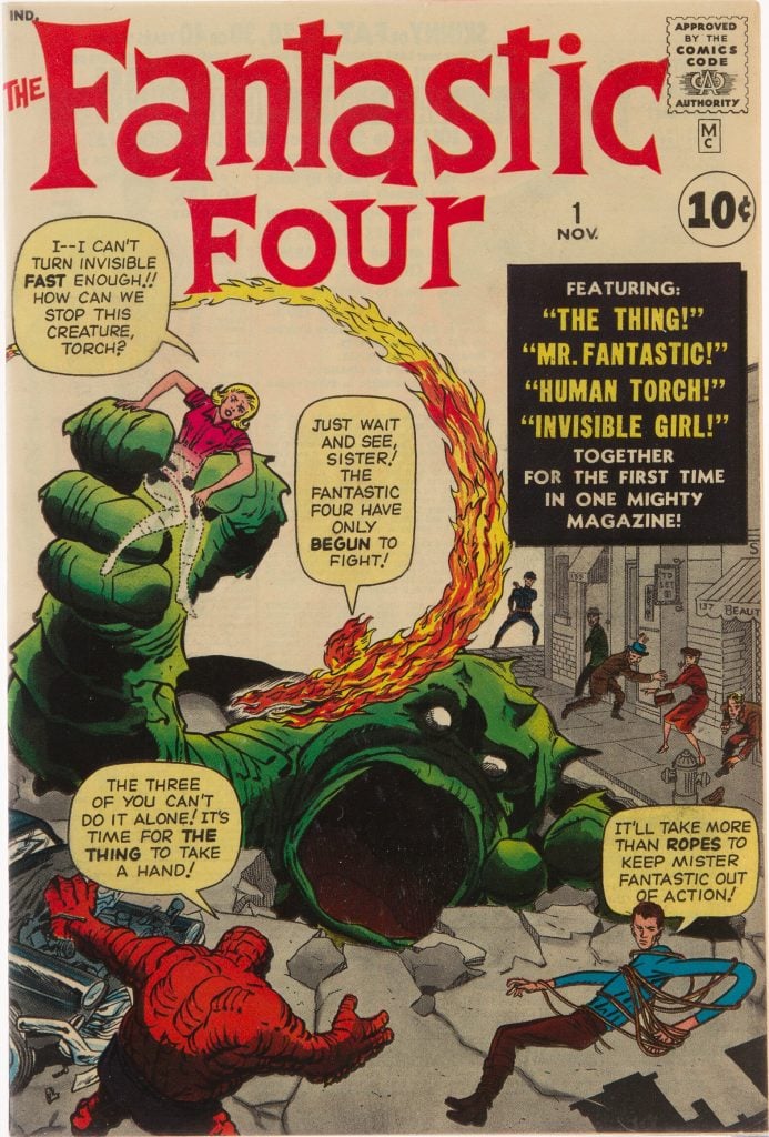 This copy of <em>Fantastic Four No. 1</em> (1961) sold for $1.5 million in April 2022 at Heritage Auctions. Photo courtesy of Heritage Auctions. 