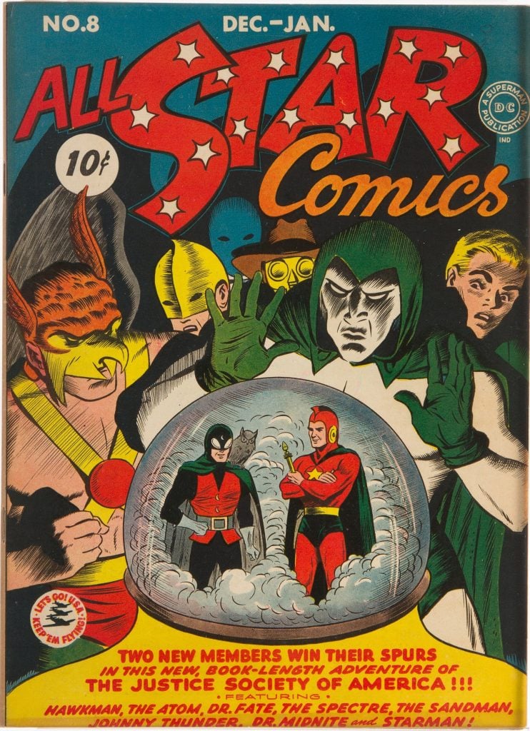 A copy of <em>All Star Comics No. 8 </em>, featuring Wonder Woman's first appearance, sold for $1.6 million in June 2022 at Heritage Auctions. Photo courtesy of Heritage. 