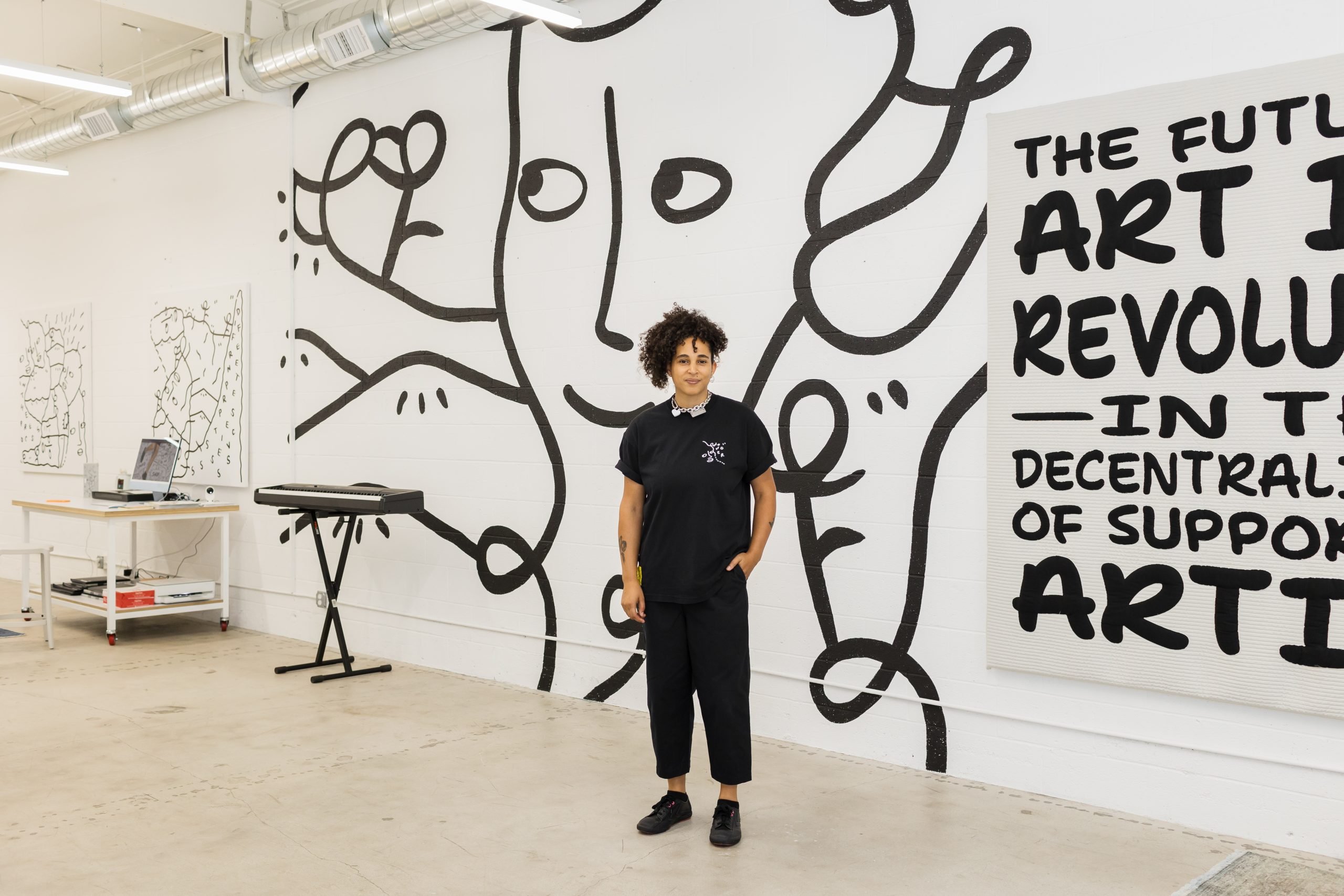 Artist Shantell Martin inside her new L.A. studio. Photo: Michelle Mosqueda.