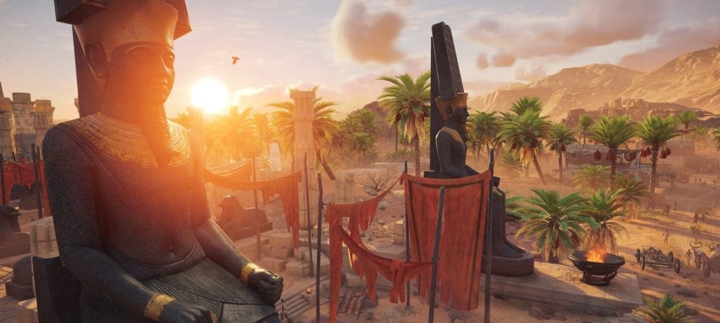The city of Thebes in <em>Assassin's Creed Origins</em>. Image courtesy of Ubisoft. 
