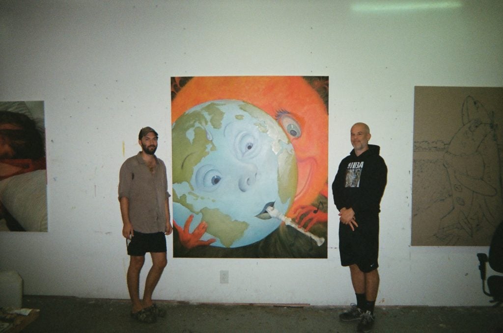Visiting Tristan Unrau’s studio ahead of his show with us next year. Jonas Wood came by to get a sneak peak too. Tristan and I actually met working for Jonas, and this is all very funny and full-circle now. 