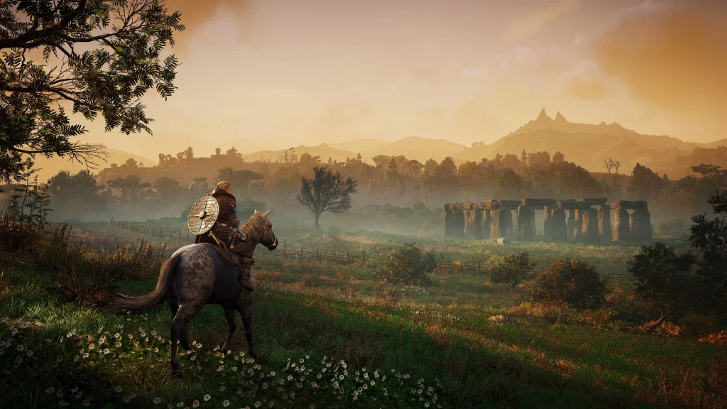 Stonehenge in <em>Assassin's Creed Valhalla</em>. Image courtesy of Ubisoft. 