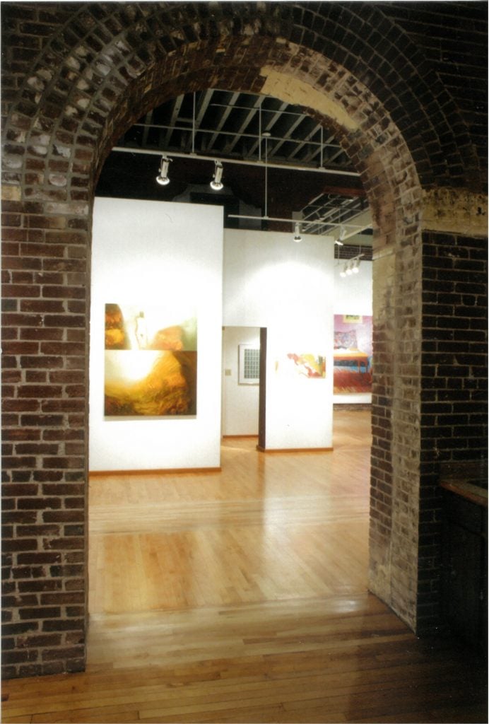 Installation view of 10th Anniversary Exhibition, May 2–June 1, 1991. Page 52 in the book within the visual chronology.