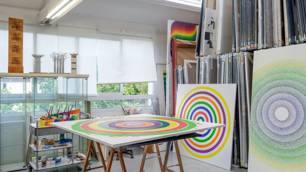 Julio Le Parc's studio in Cachan, France, a suburb of Paris. Photo by Gregory Copitet, courtesy of the artist.