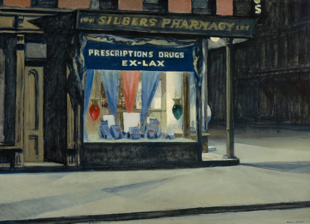 Edward Hopper, Drug Store (1927). Museum of Fine Arts, Boston. Bequest of John T. Spaulding.