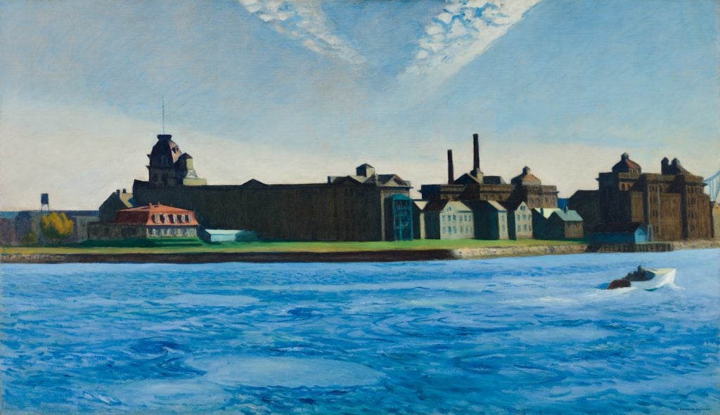 Edward Hopper, Blackwell’s Island, (1928). Crystal Bridges Museum of Art, Bentonville, Arkansas. © 2022 Heirs of Josephine N. Hopper/Licensed by Artists Rights Society (ARS), New York. Image courtesy Art Resource, New York. Photograph by Edward C. Robison III