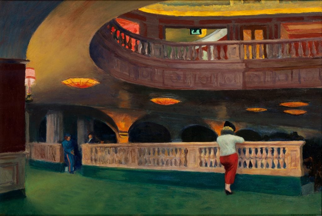 Edward Hopper, The Sheridan Theatre, (1937). Newark Museum of Art, NJ; Felix Fuld Bequest Fund. © 2022 Heirs of Josephine N. Hopper/Licensed by Artists Rights Society (ARS), New York. Image courtesy Art Resource