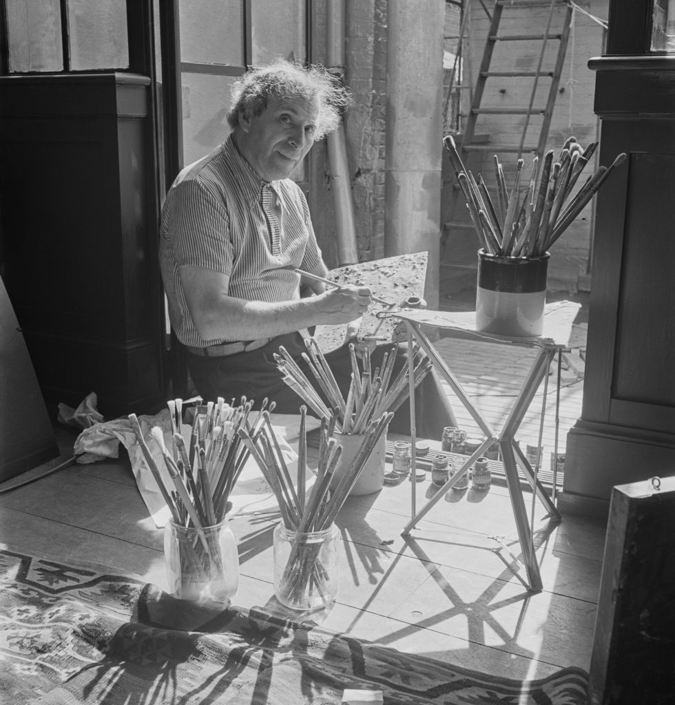 Artist Marc Chagall in his studio, circa 1942. (Photo by Pix/Michael Ochs Archives/Getty Images)