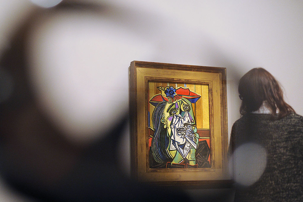 Pablo Picasso, <i>Weeping Woman</i>, at Tate Britain in London. Photo: Carl Court / AFP via Getty Images.