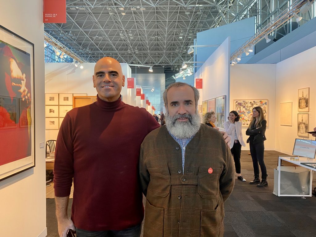 Ralph DeLuca with Cary at the IFPDA Fine Art Print Fair. Photo by Sarah Cascone. 