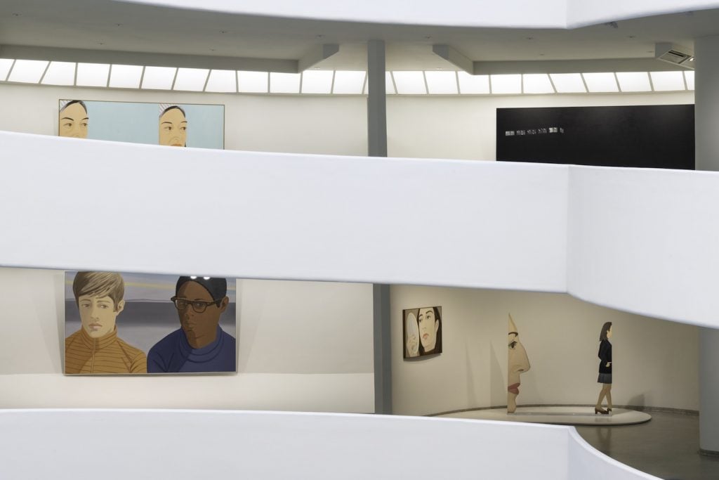 Installation view, Alex Katz: Gathering, Solomon R. Guggenheim Museum, October 21, 2022–February 20, 2023. Photo: Ariel Ione Williams and Midge Wattles © Solomon R. Guggenheim Foundation, New York.