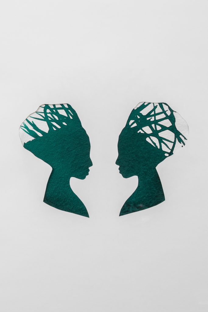 Mary Evans, Mirror Image Viridian Green (2013). Courtesy of Long-Sharp Gallery, Indianapolis.