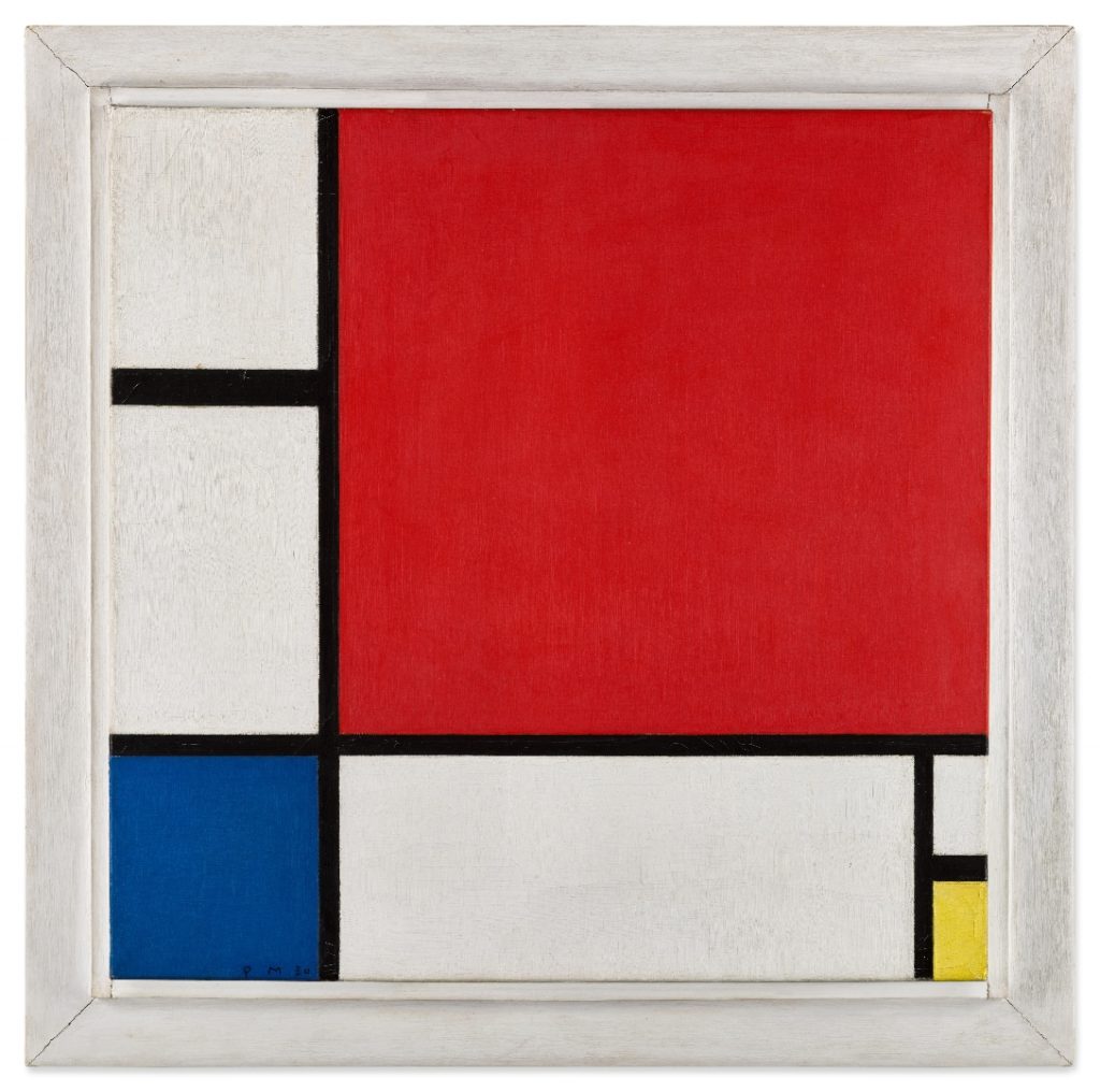 Piet Mondrian, Composition No. II (1930). Image courtesy of Sotheby's.