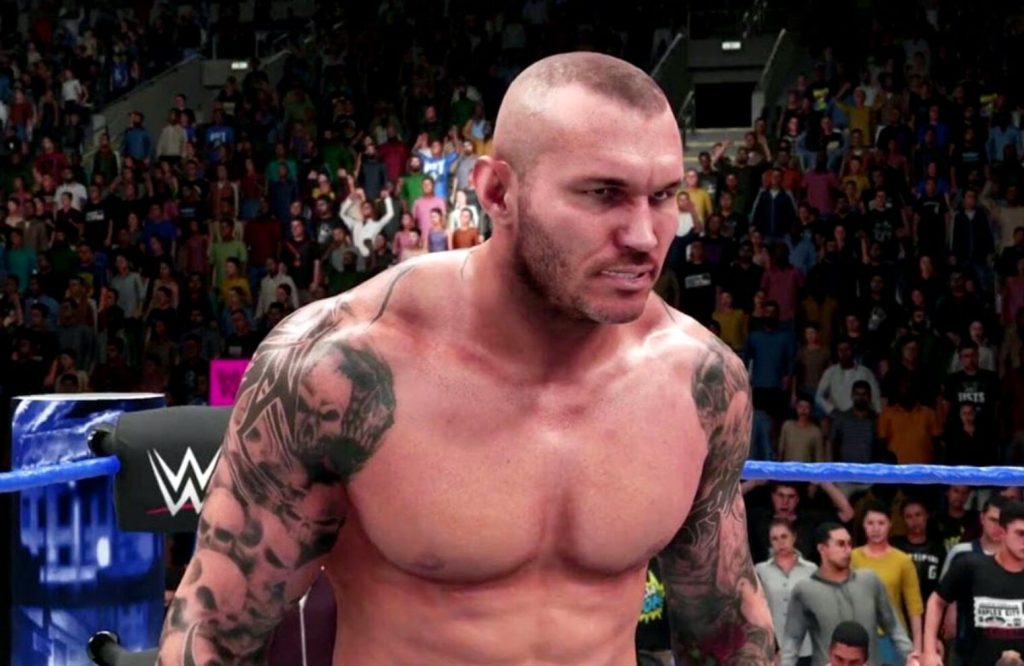 Randy Orton as depicted with his tattoos in the video game. Image by 2K Games. 
